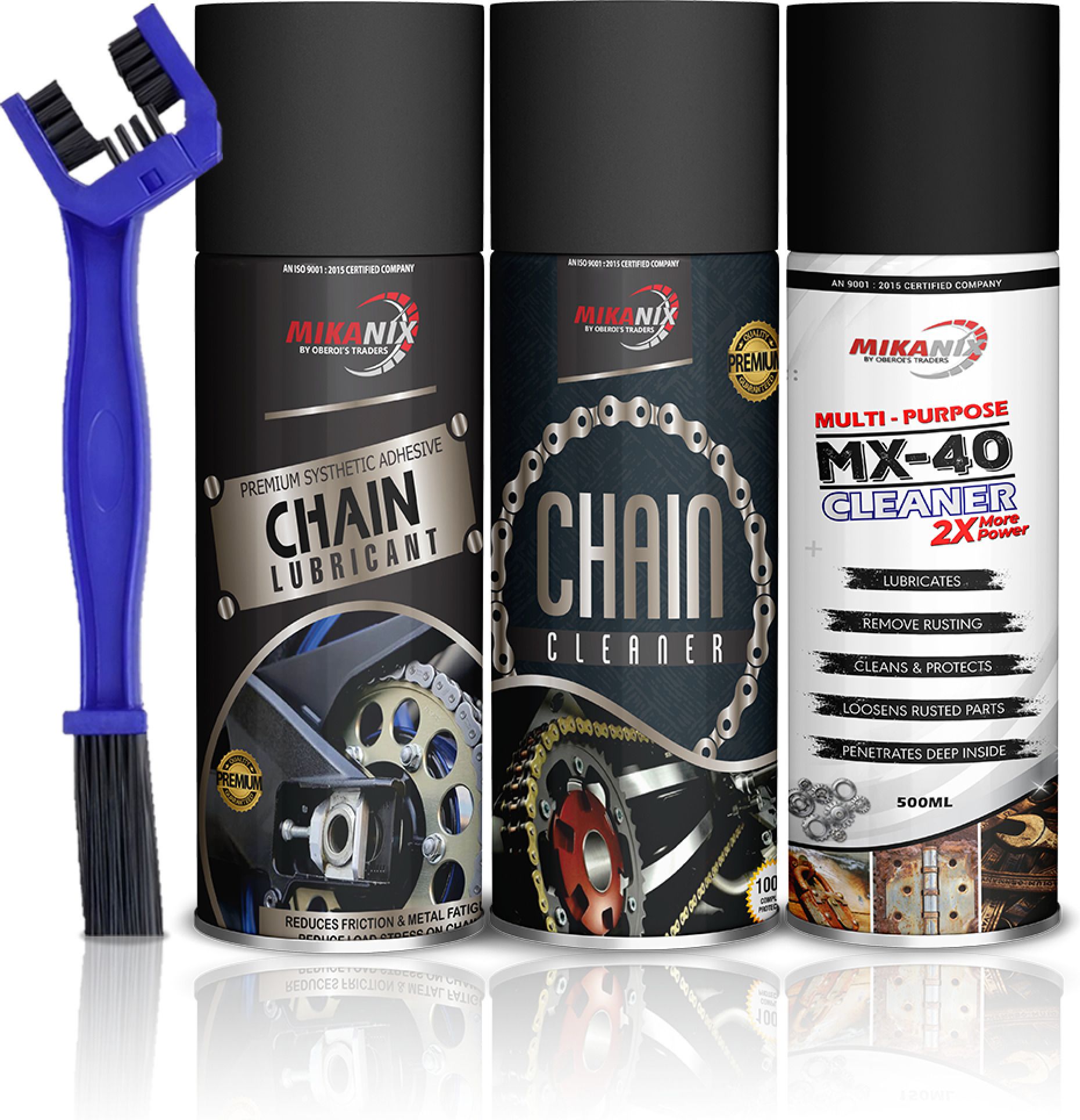 Combo Of Rust Remover Spray + Chain Cleaner + Chain Lubricant With Cleaning Brush | Cleans | Shines & Protects Chain | Remove Rust From Chain | Metal Parts Chain Oil-image-46