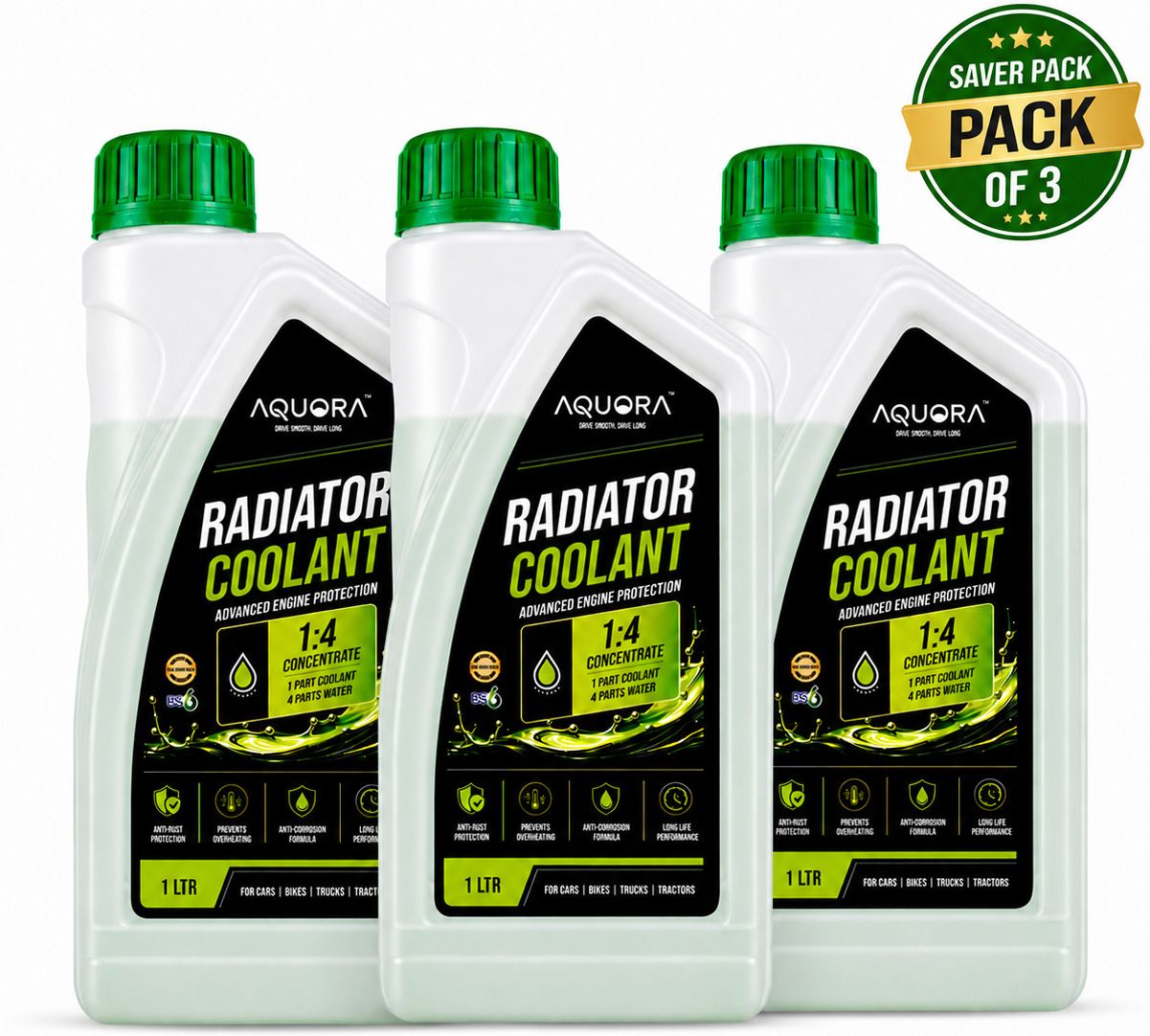aquora Cooling System Fluid Professional Engine Protection Coolant Green-picture-31