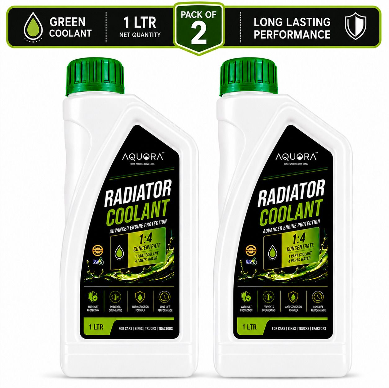 aquora Green Cooling Fluid Anti Rust Engine Care Coolant Green-picture-12
