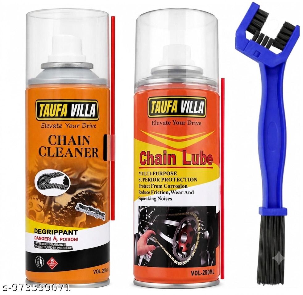 Chain Cleaner (250 ml) & Chain Lube (250 ml) | Chain Cleaner Brush (Pack of 3) Chain Cleaner (250 ml) & Chain Lube (250 ml) Chain Oil-image-38