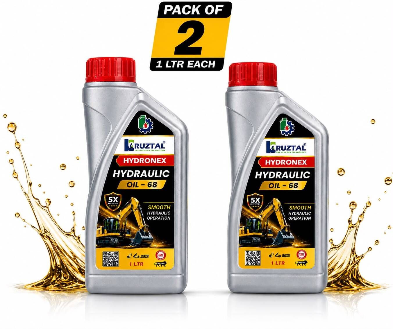 ikruztal HYDRONEX HYDRAULIC OIL-68 1 LTR - P2 Hydraulic Oil-picture-10