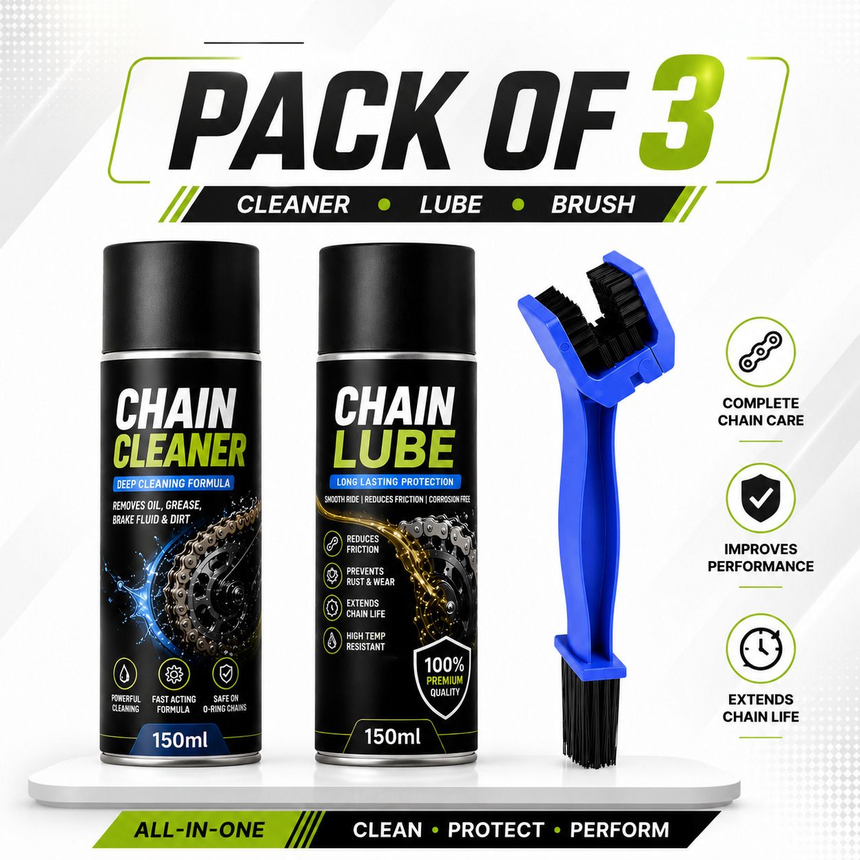 Heavy Duty Chain Cleaning Lubrication Brush Complete Bike Care Professional Motorcycle Chain Cleaning Lubrication Brush Performance Care Bundle Chain Oil-image-32