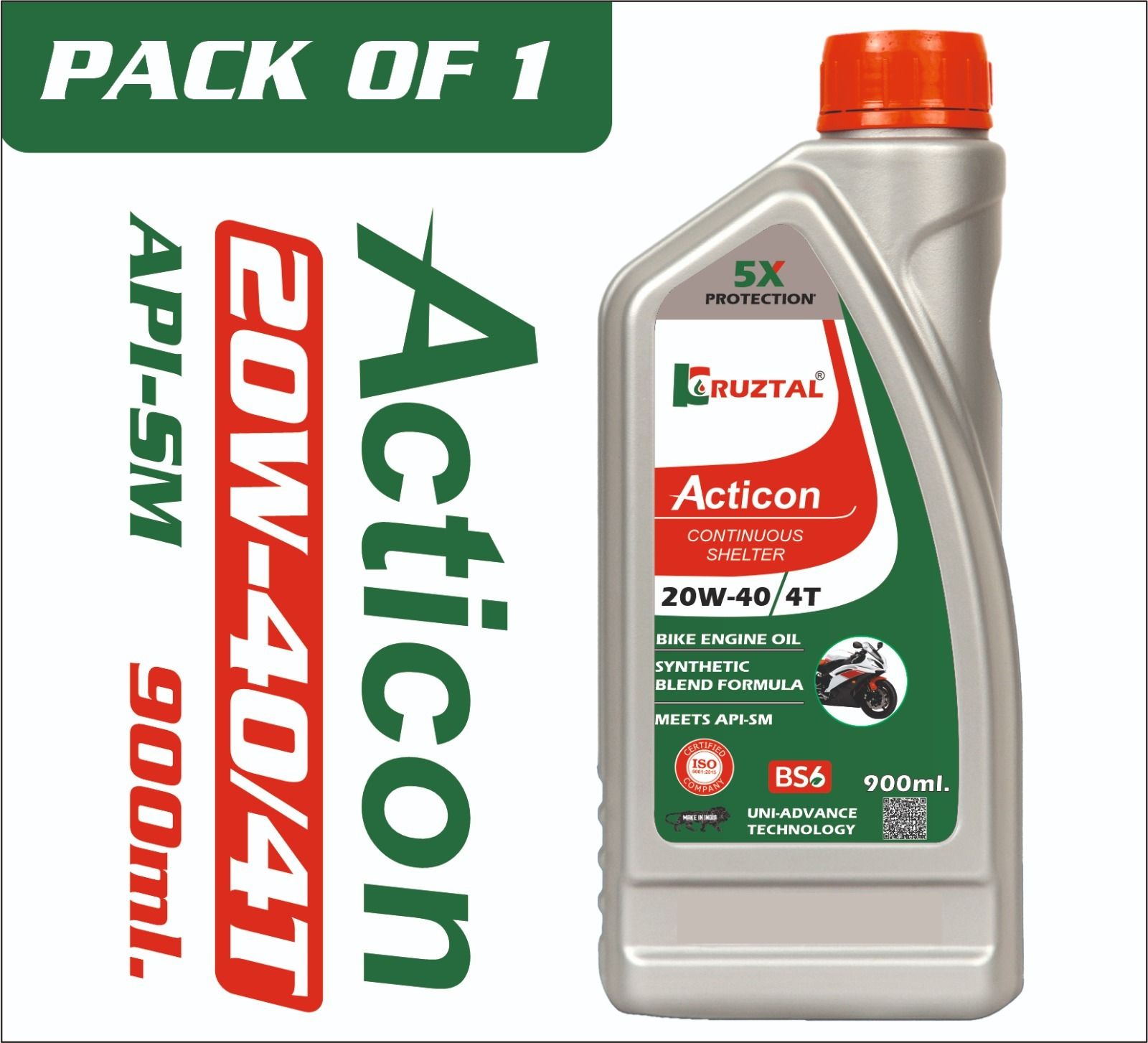 ACTICON 20W-40 API-SM 900ML P1 High Performance Engine Oil