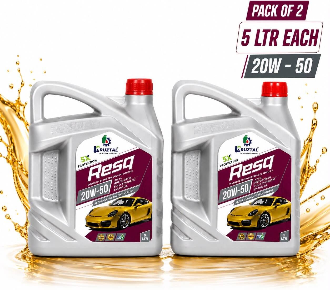 RESQ 20W-50 API-SN 3 LTR -P2 Heavy Duty Engine Oil-image-38