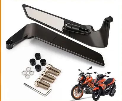 Manual Rear View Mirror For Hero, Honda, Royal Enfield, Suzuki, TVS, Yamaha, Universal For Bike Universal For Bike