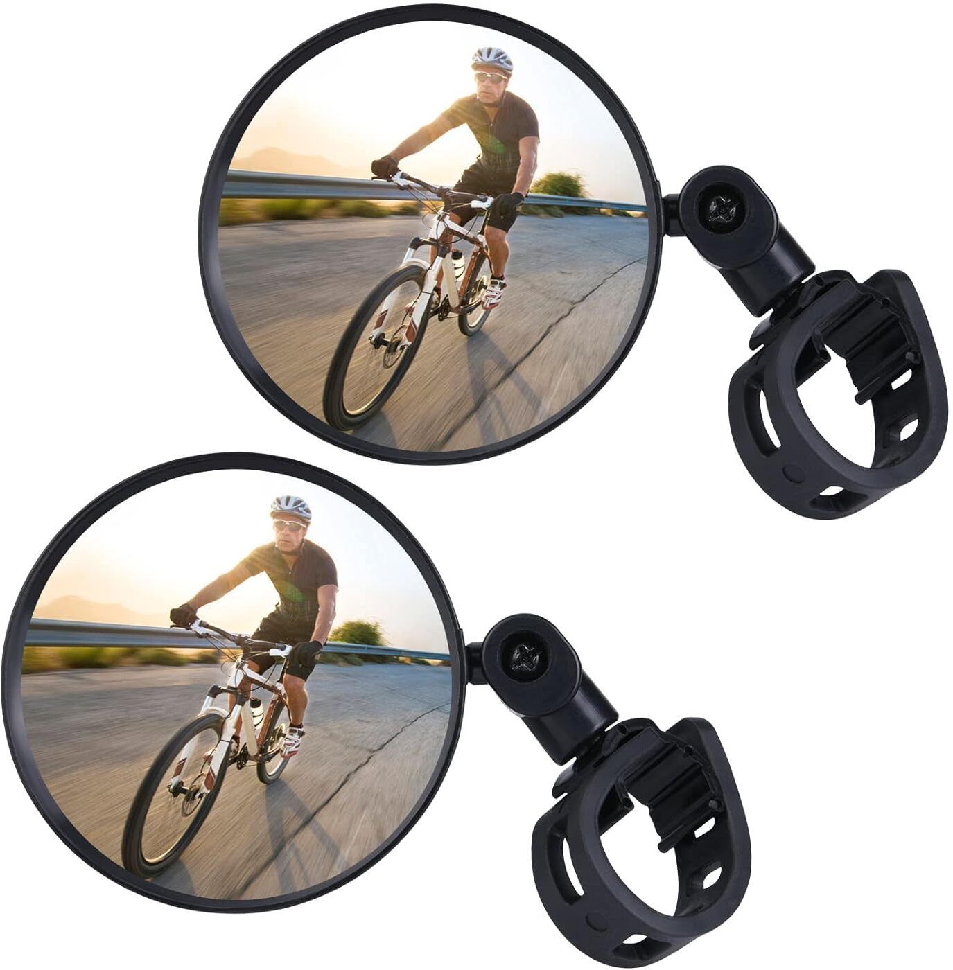 Universal Bicycle Rear View Mirror 360 Degree Rotatable for All Handlebar Mirror Combo-image-45