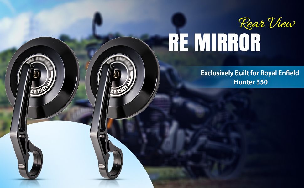 hisa enterprises Manual Rear View Mirror For Royal Enfield Hunter 350, Shotgun 650, Classic 350, Continental GT 650-picture-26