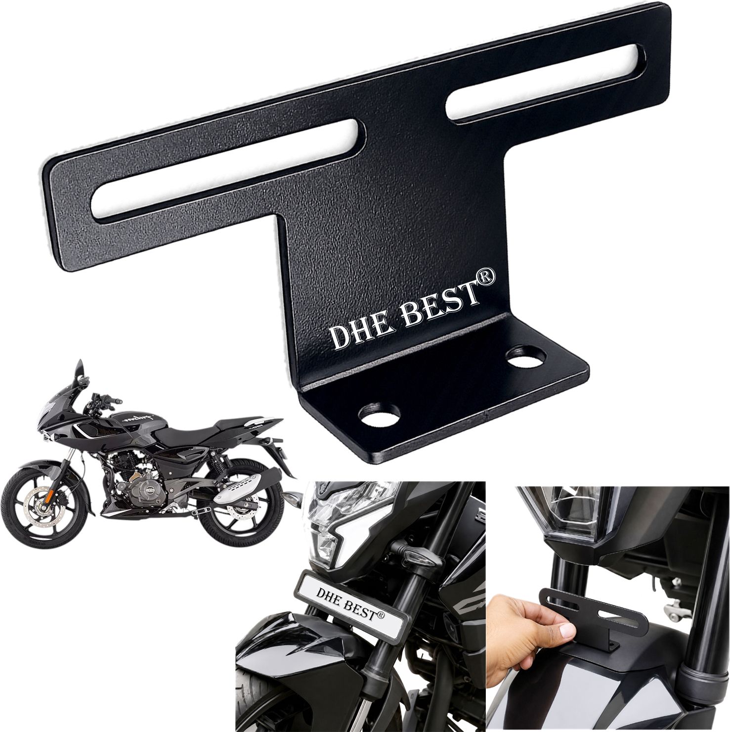 dhe best Universal Bike Front Plate Stay Classic Style for PULSAR 180F Bike Number Plate-picture-21