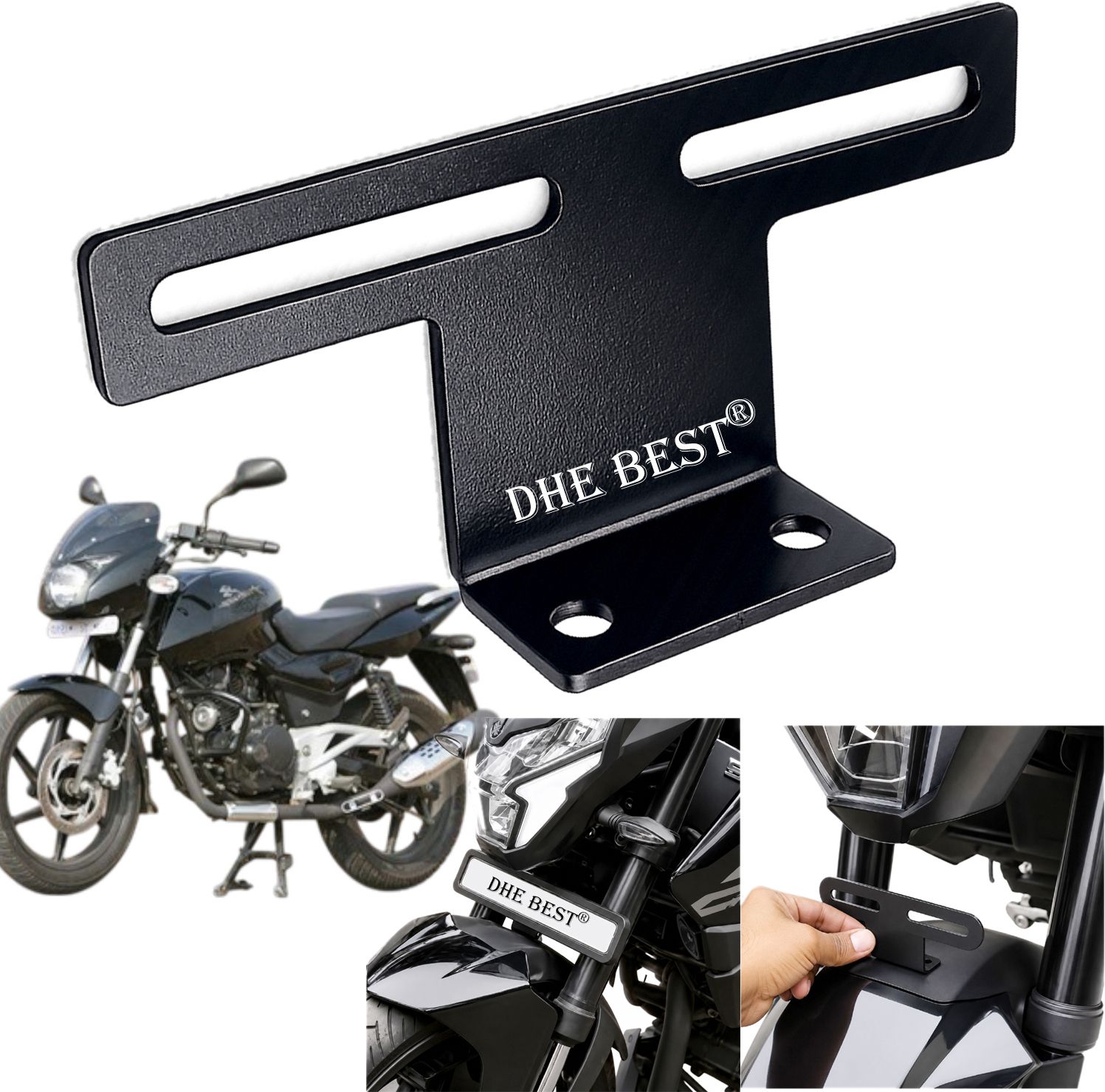 dhe best Universal Bike Front Plate Frame V1 for PULSAR 180 DTSI OLD Bike Number Plate-picture-6