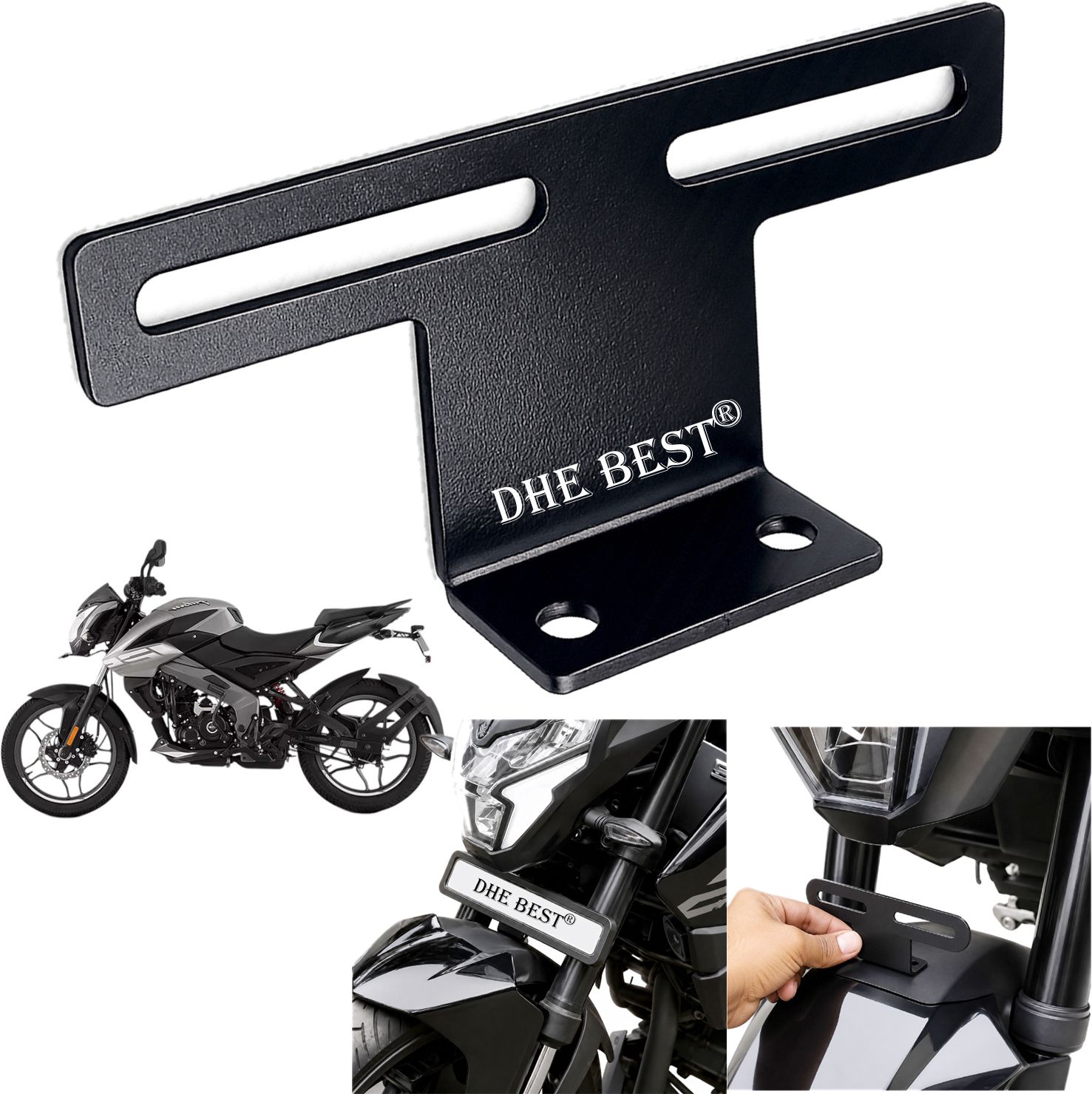 Universal Bike Front Mudguard Plate Holder V9 for NS 125 Bike Number Plate-image-17