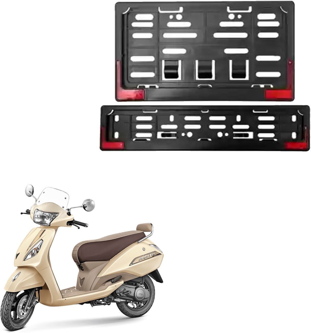 Bike Number Plate Frame with Reflector (Stander Size For All Bikes) _119 Bike Number Plate-image-47