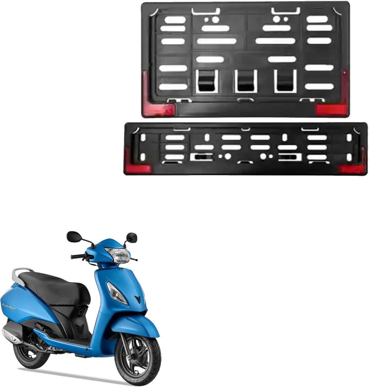 Bike Number Plate Frame with Reflector (Stander Size For All Bikes) _120 Bike Number Plate-image-46