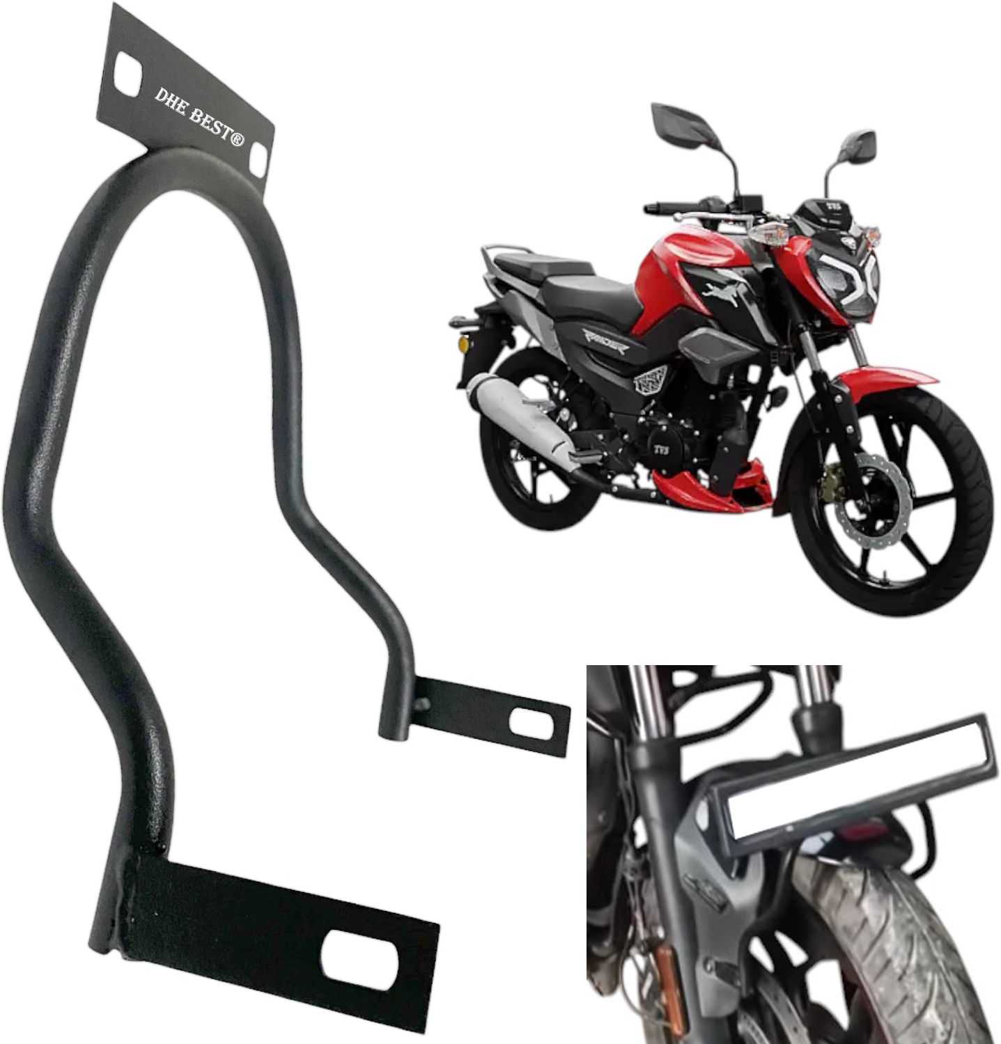 Bike Front Fender Number Plate Holder Bracket Clamp Holder For Raider 125 Bike Number Plate-image-26