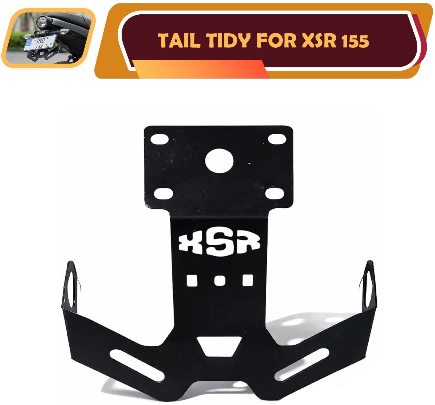 Heavy Material XSR-155 Metal Tail Tidy/Fender Eliminator . Bike Number Plate-image-28