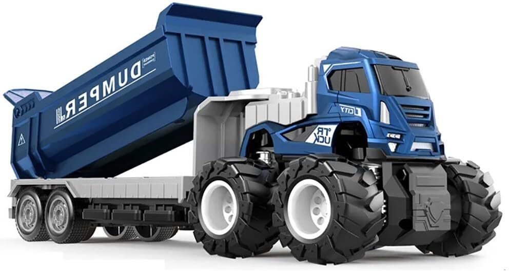 Friction Powered Heavy Loader Dumper Truck Toy for Kids with Moving Trolley-image-27