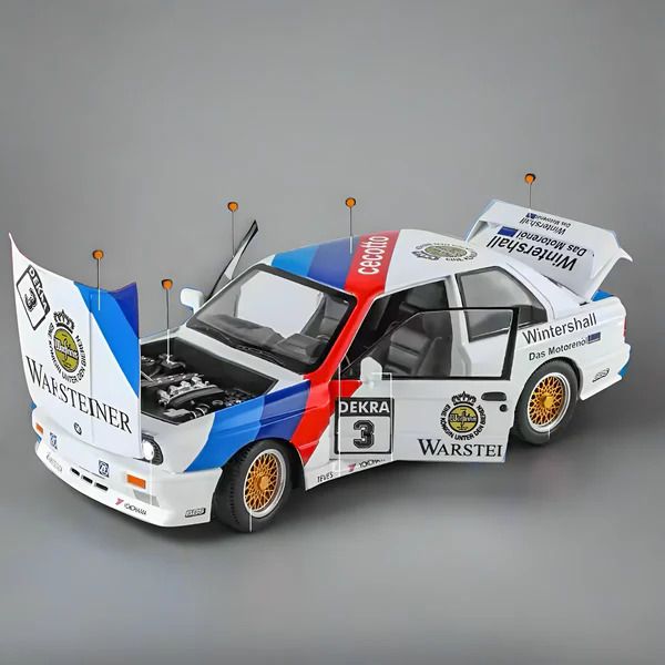 Scale 1:24 Bmw M3 Toy Car E30 Retro Rally Style Car Toy Pullback Sound-Light