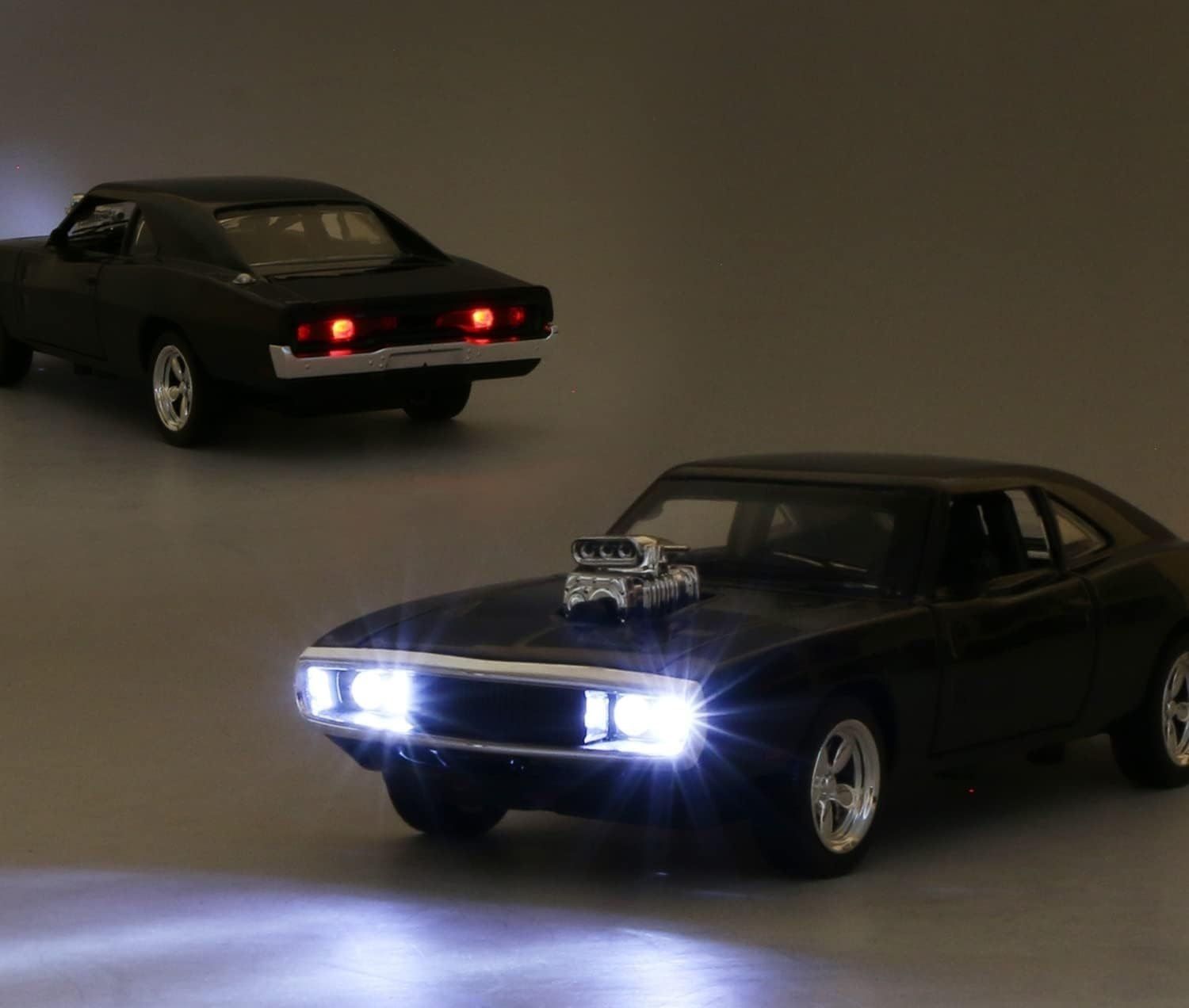 Fast And Furious Metal Pull Back Die-cast Car Model with Sound Light Mini