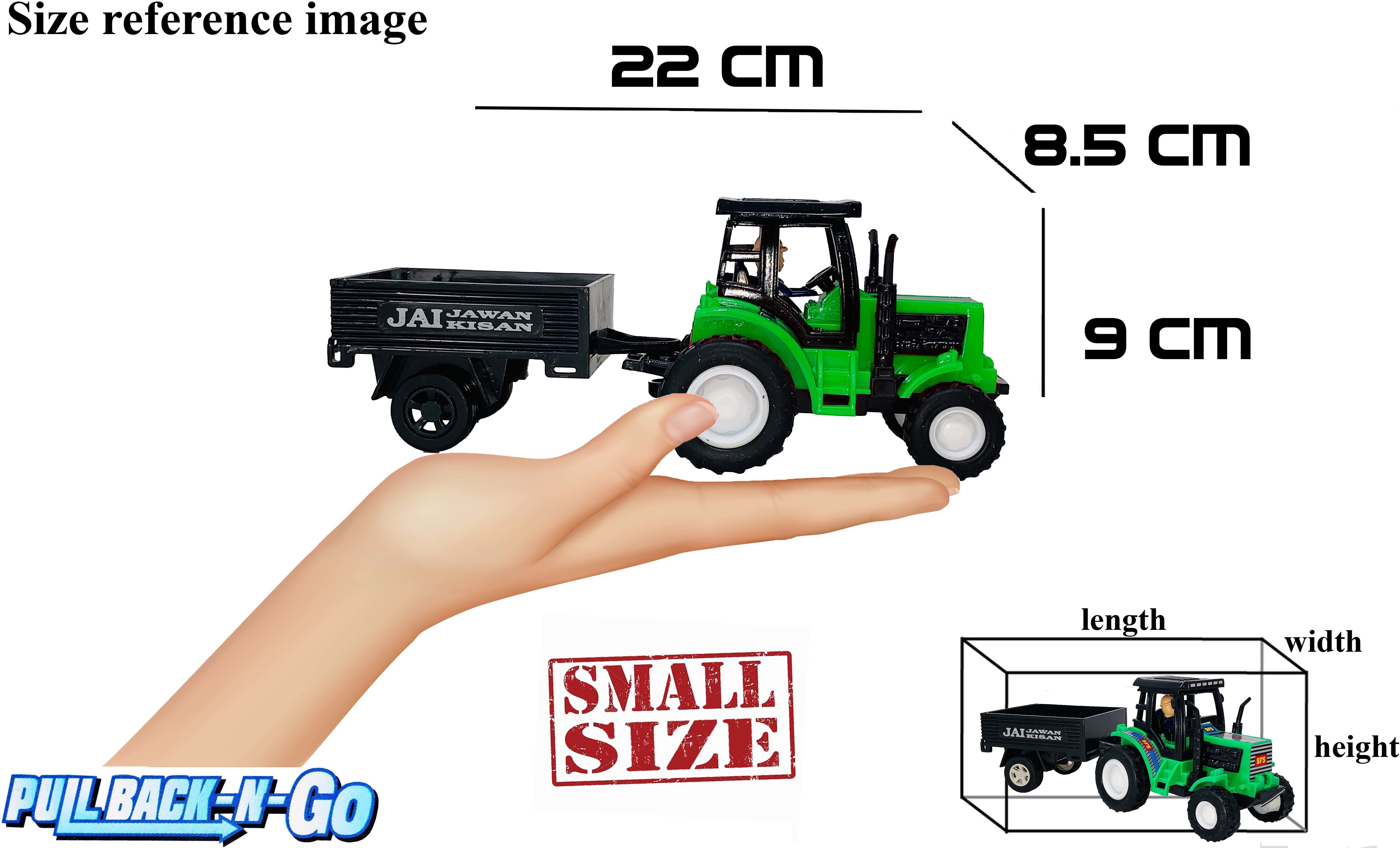 Vehicle Shenshie - Tractor With Troly - Green Single - S-046-image-7
