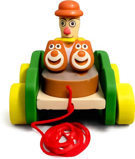 Wooden Pull Along Clown Cart Toy-image-40