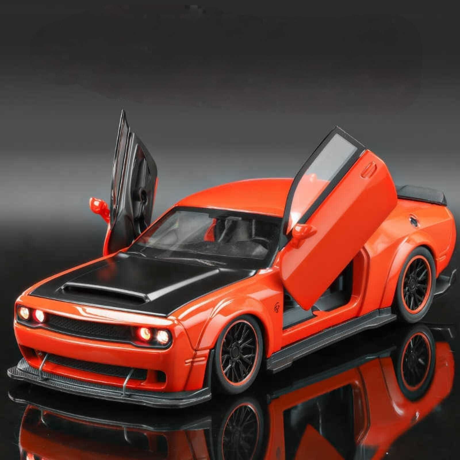 happy chappie Dodge Challenger HellCat Die Cast toy Car with Openable Doors, Hood & Trunk-picture-7