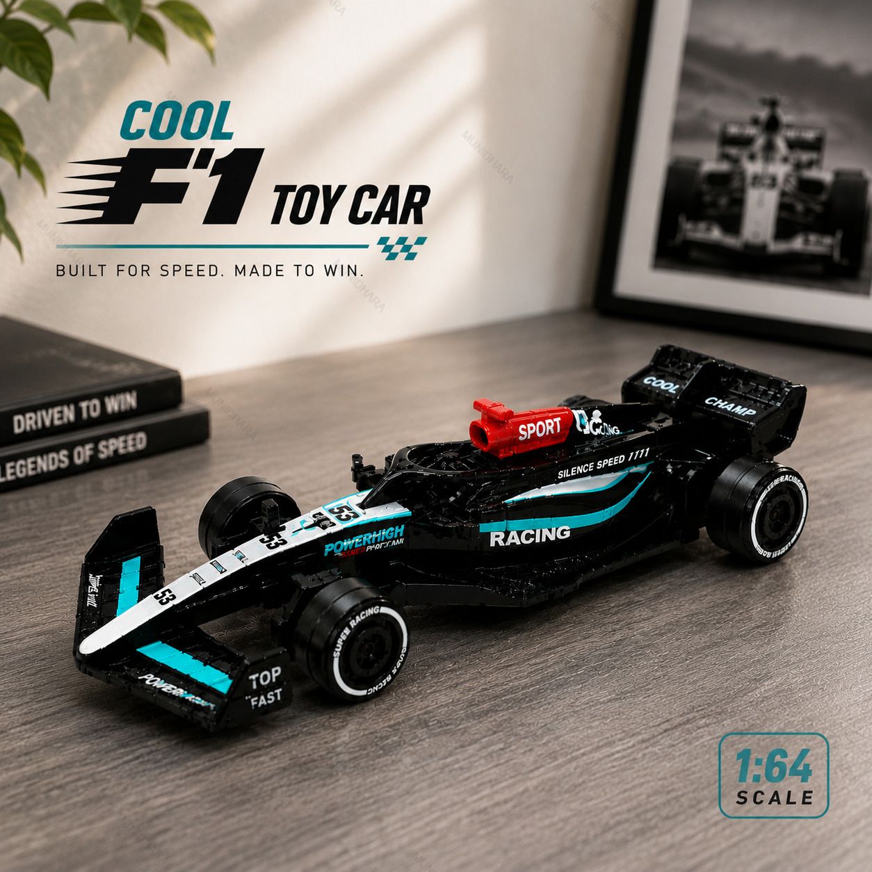 munidhara Formula 1 Mini Racing Car Die Cast Metal Pull Back Toy Gift for kids-picture-11