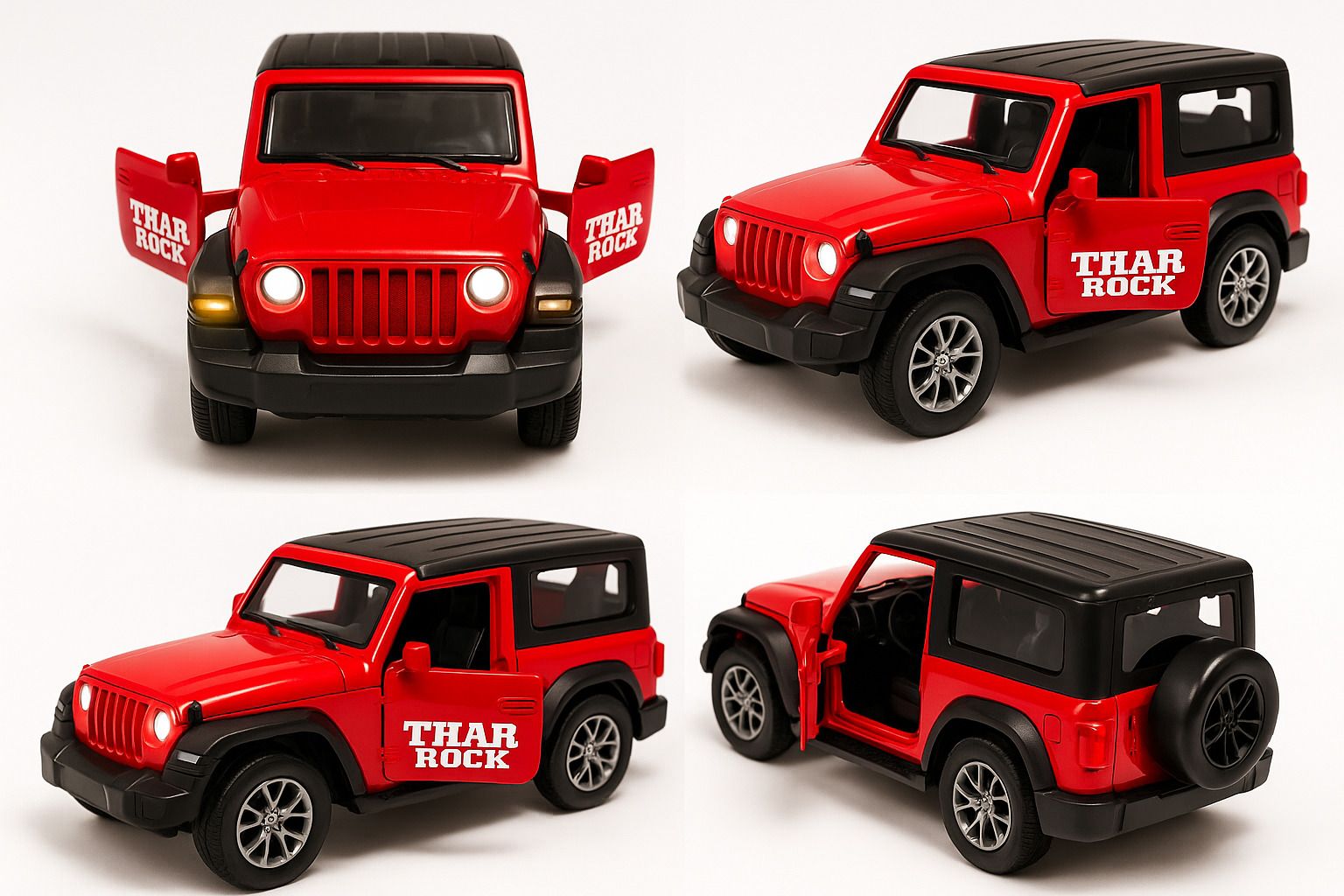 1:32 Scale Pull Back Thar Metal Car Toy Vehicle with Open Door , Pack of: 1-image-27