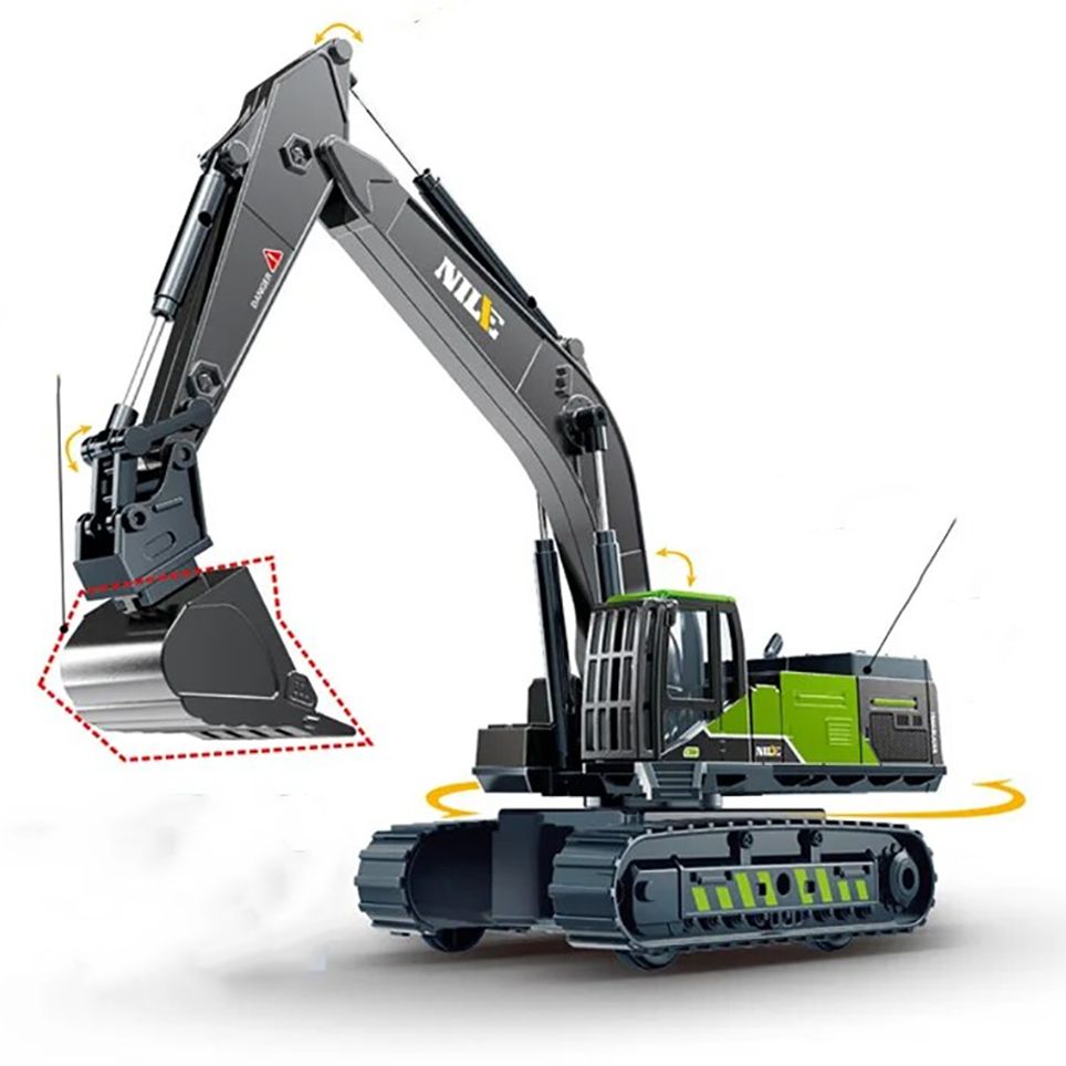 deuson ecom Unbreakable Long Crane Excavator JCB Rotate Construction Bulldozer Toy for Kid-picture-15