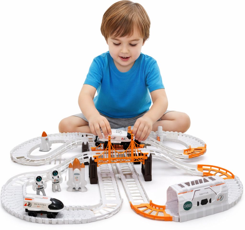 Big Battery Operated Toy Train Set for Kids & Toddlers| Space theme Track-image-21