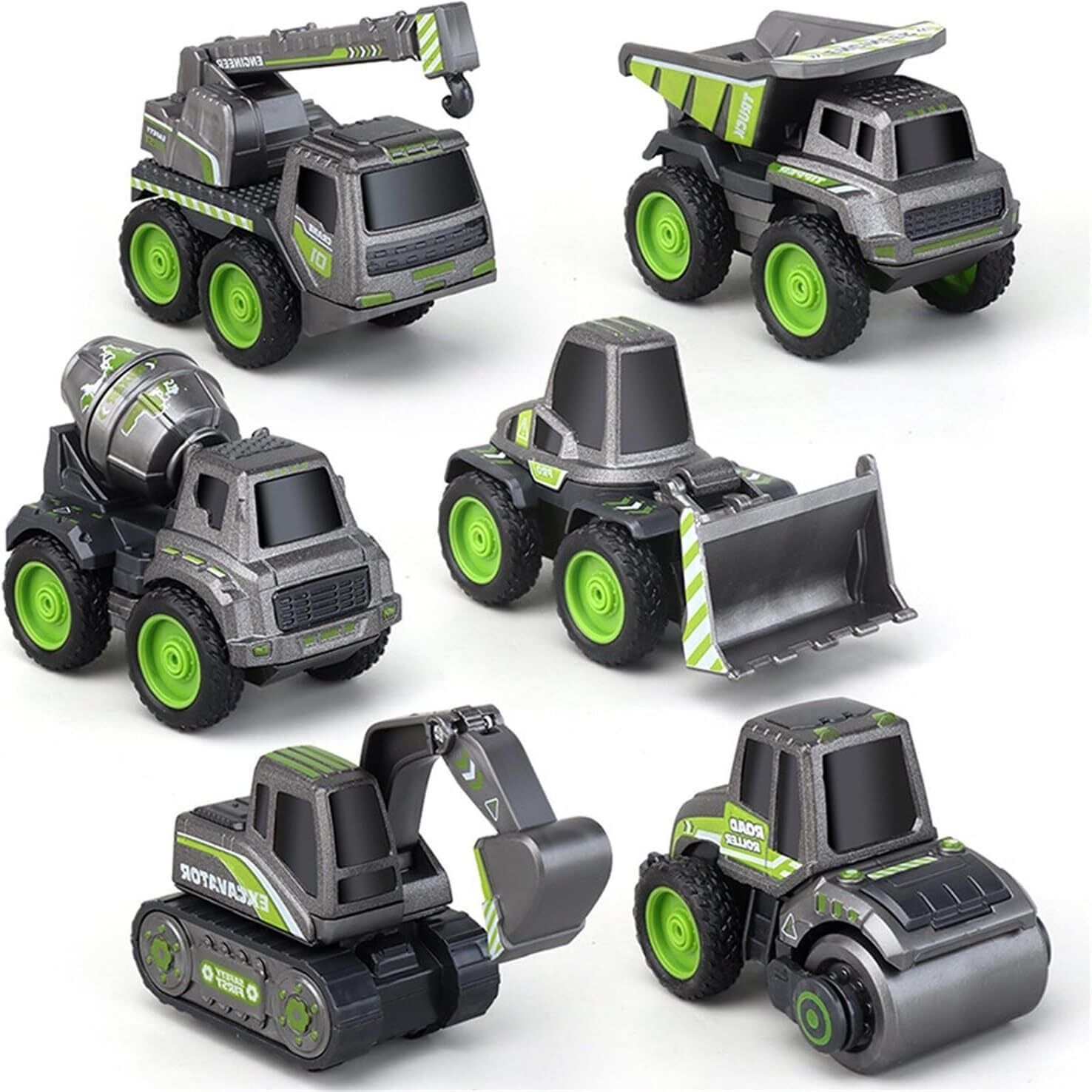 6PC Construction Truck Toy Set for Kids| Heavy Duty Metal Trucks & Rubber Wheels-image-15