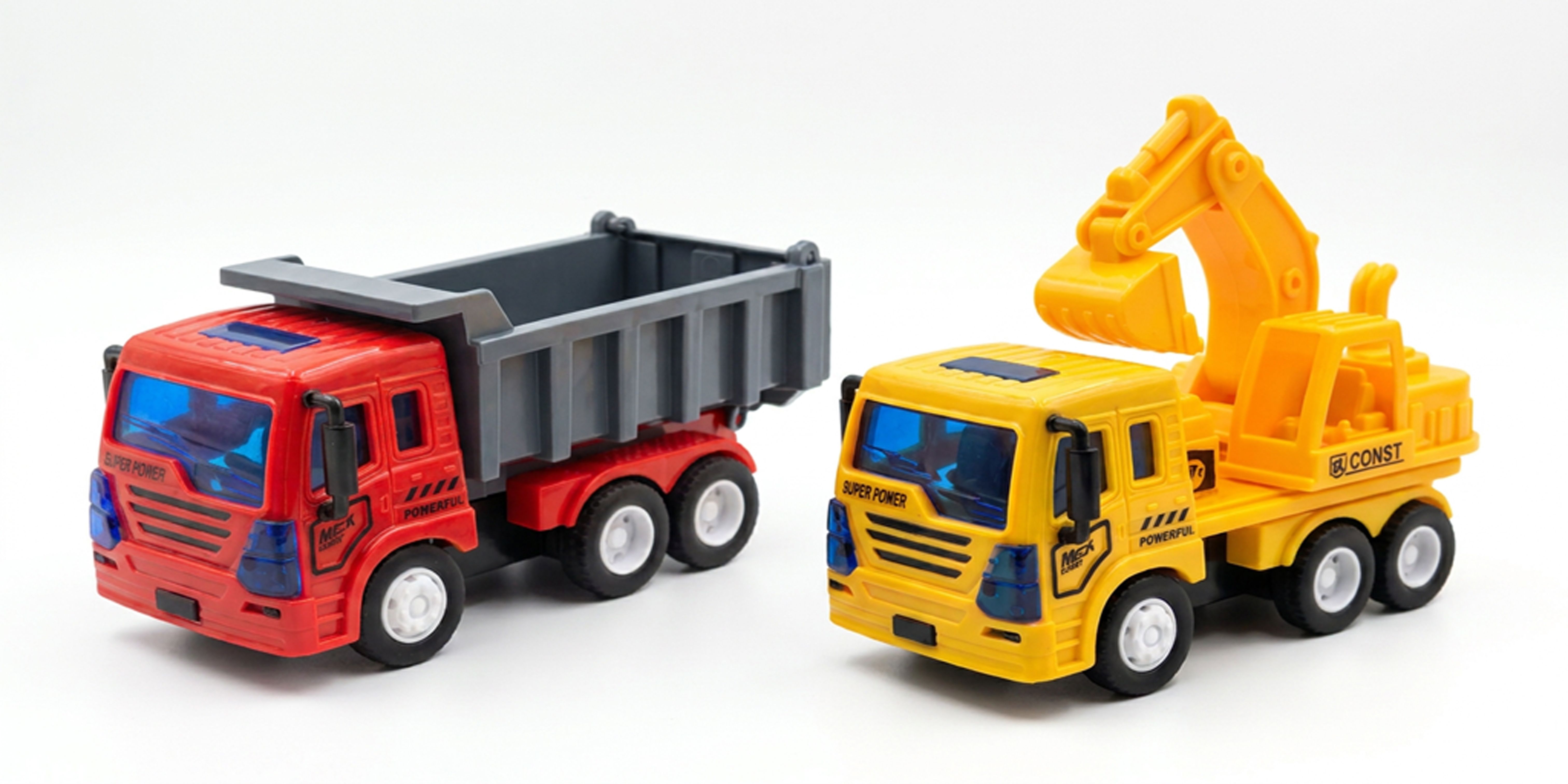 nvf Construction Truck Vehicle Toy Set of 2 for Kids | Dump & Excavator | Push & Go-picture-27
