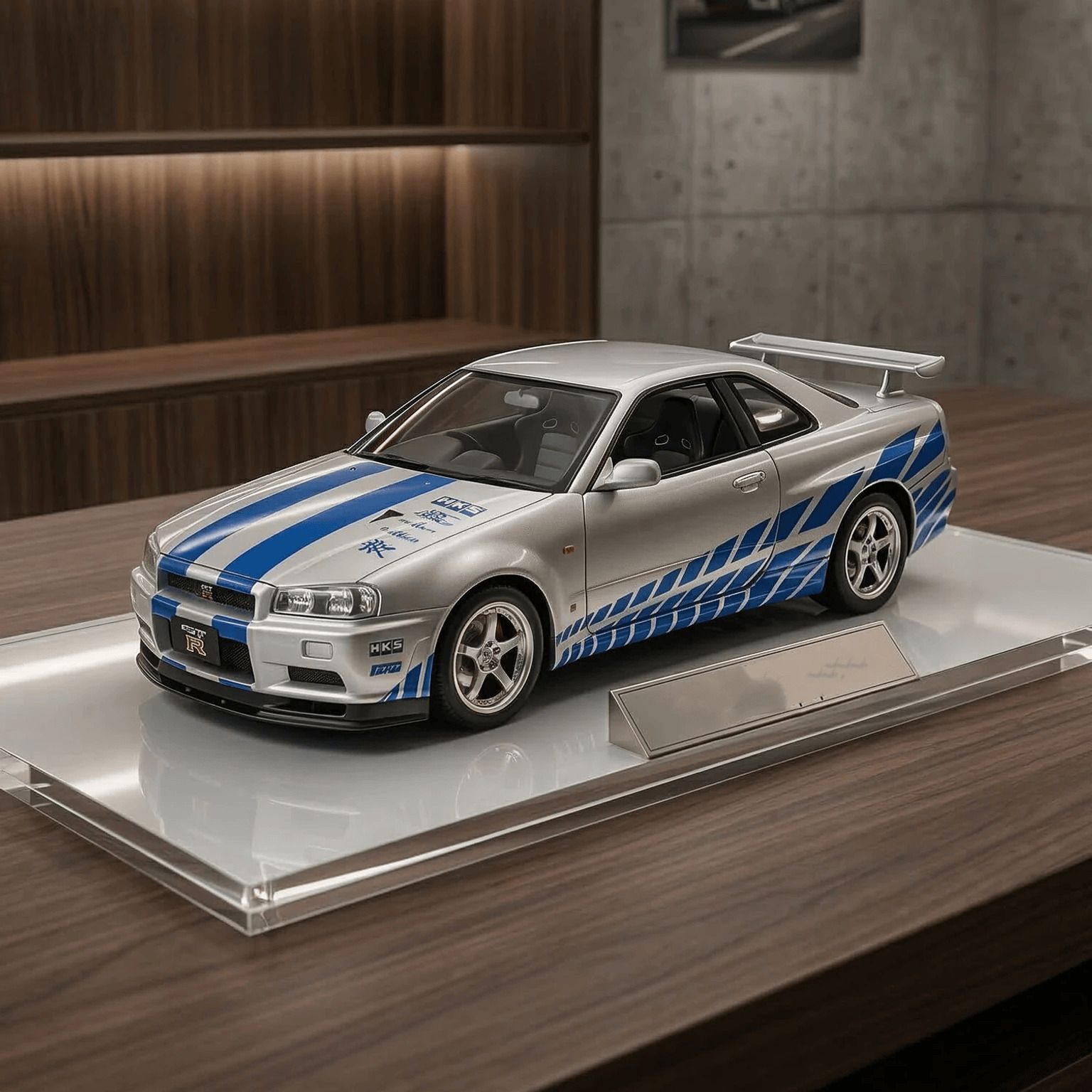 ragiluxe Nissan Skyline G.T.R R34 1:32 scale Diecast Car With Pull Back, Light And Sound-picture-21
