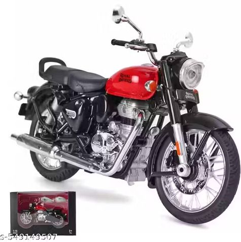 bee bliss New Royal Enfield 1:15 Scale Model Classic 350 Bullet Bike Toy-picture-0
