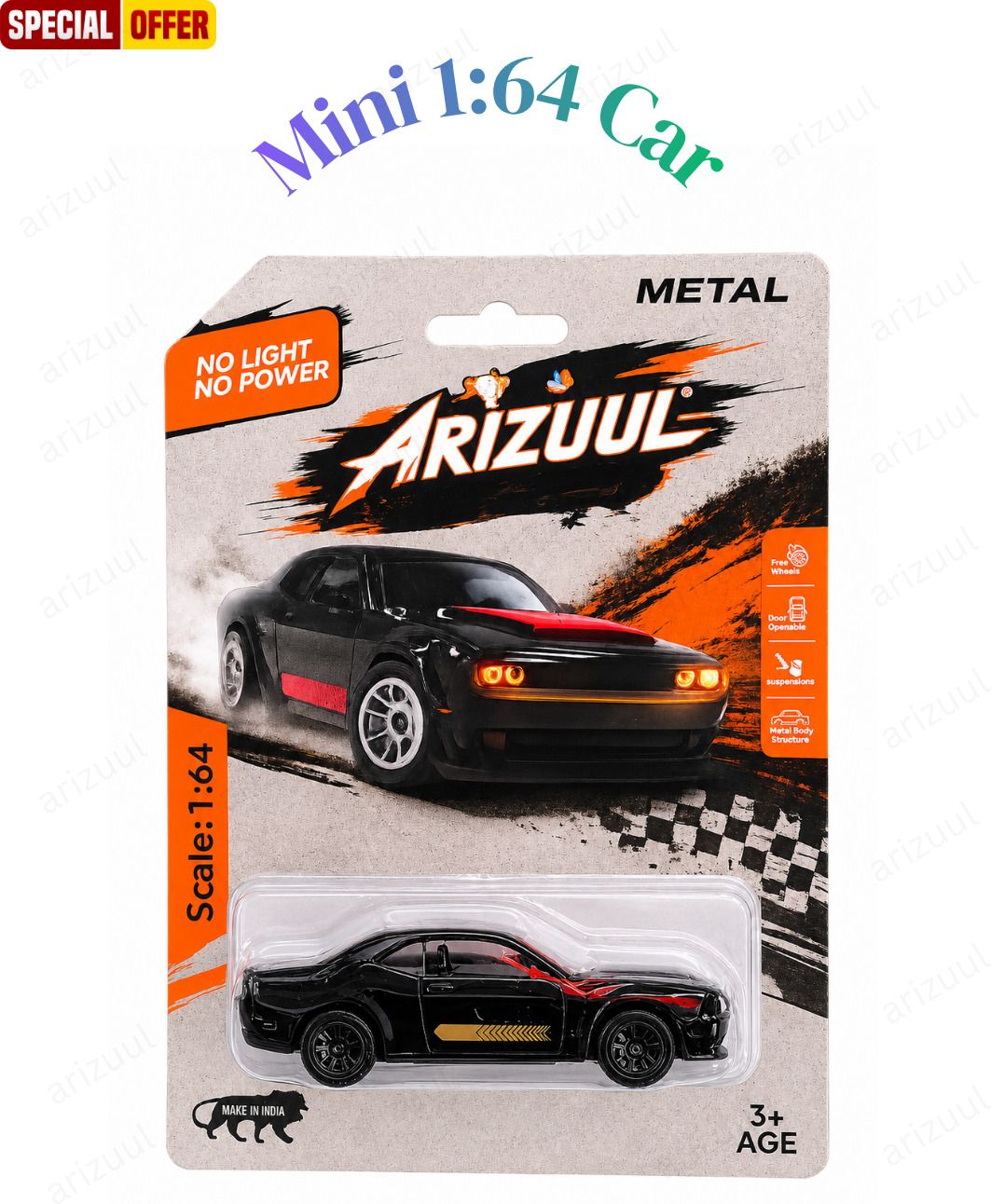 arizuul DC SRT Hellcat Mini Collectible Alloy Sports Car Toy for Kids-picture-41
