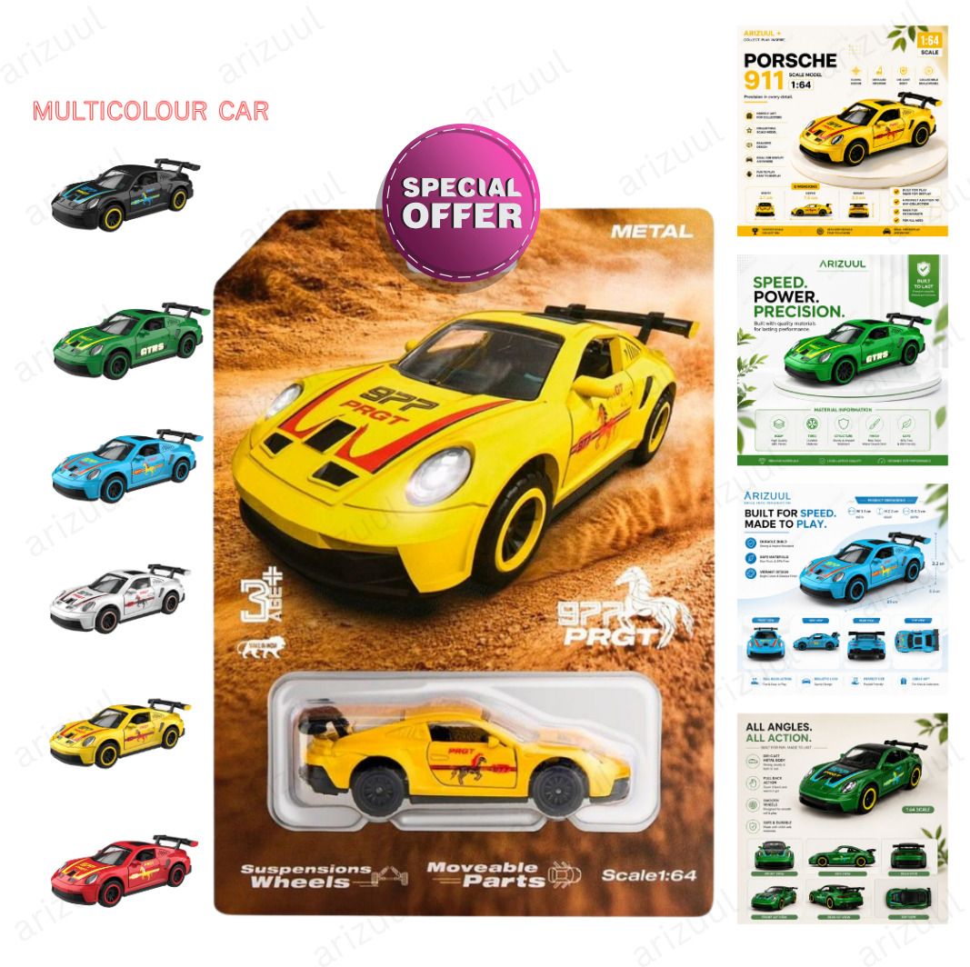 arizuul 1:64 Porsche GT3 RS Racing Inspired Miniature Car-picture-35