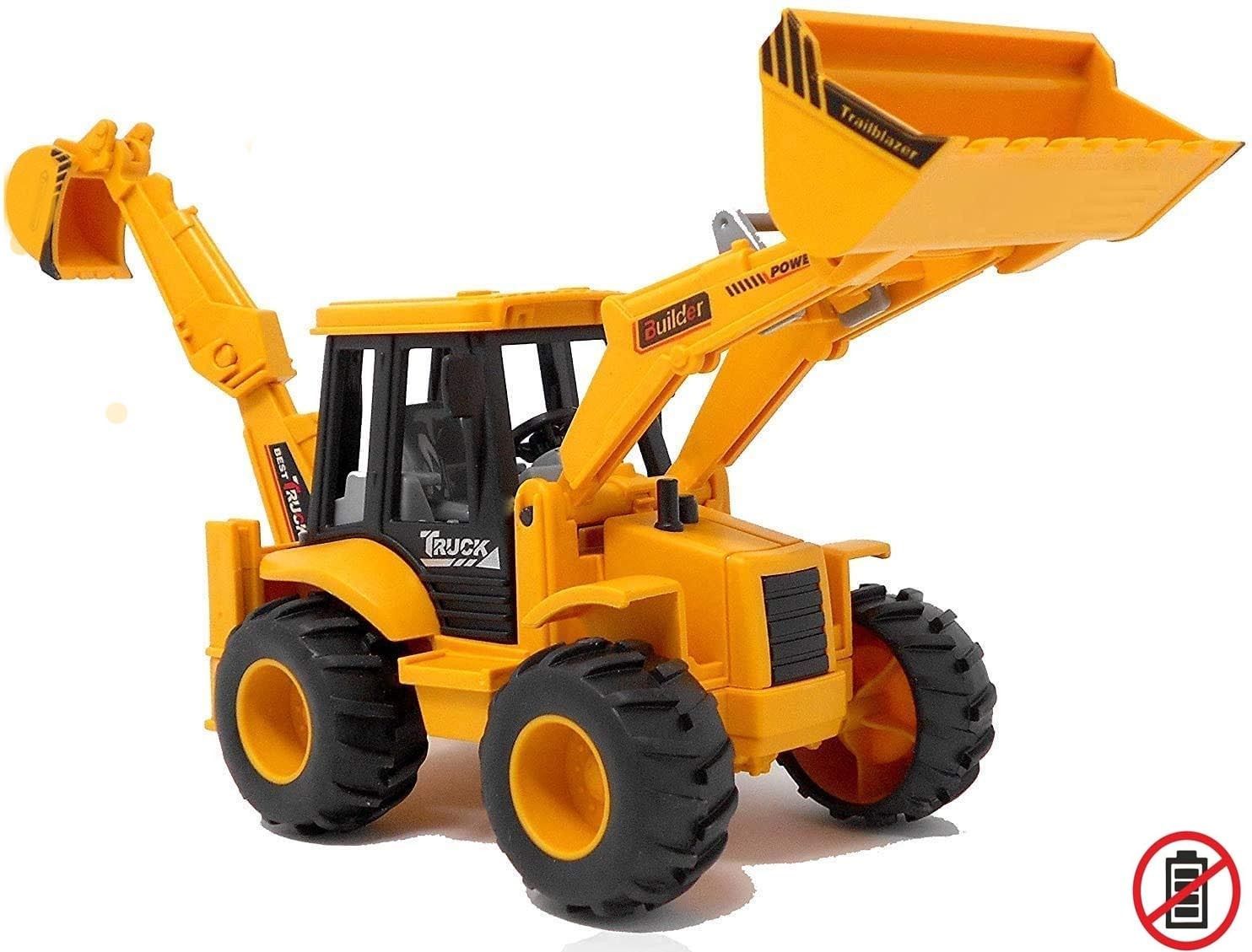 forsikha Pull Back Sports JCB Bulldozer Action Toys Non-battery Operated Loader Truck Toy-picture-30