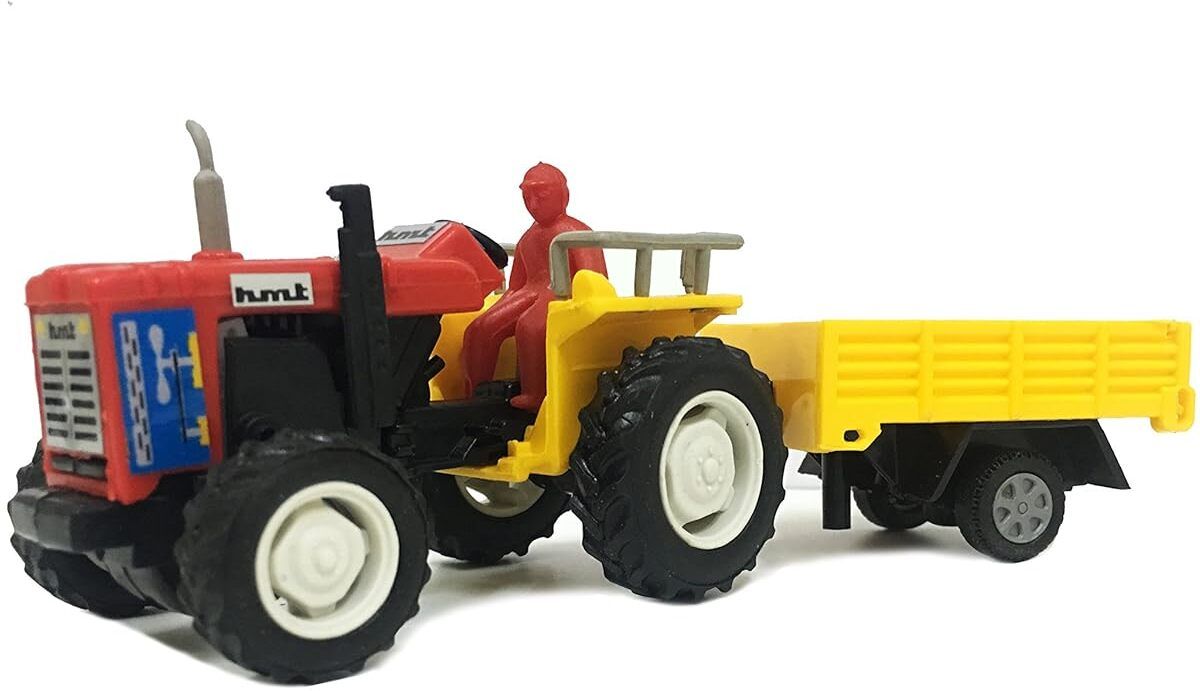 play haven Tractor With Trolley Pullback,Yellow (Color May Vary)-picture-27