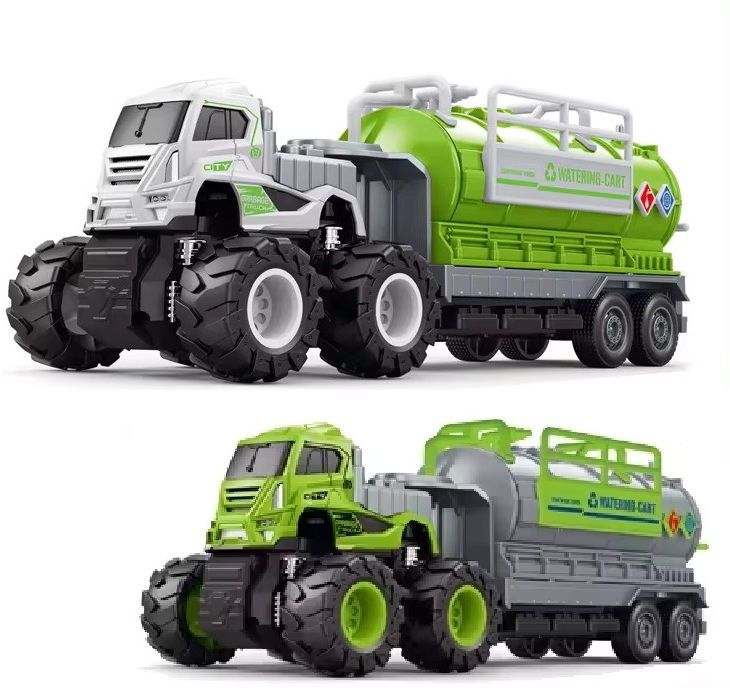 sarnav Die Cast City Sanitation Water Tanker Truck Friction Toy for Kids 3+-picture-34