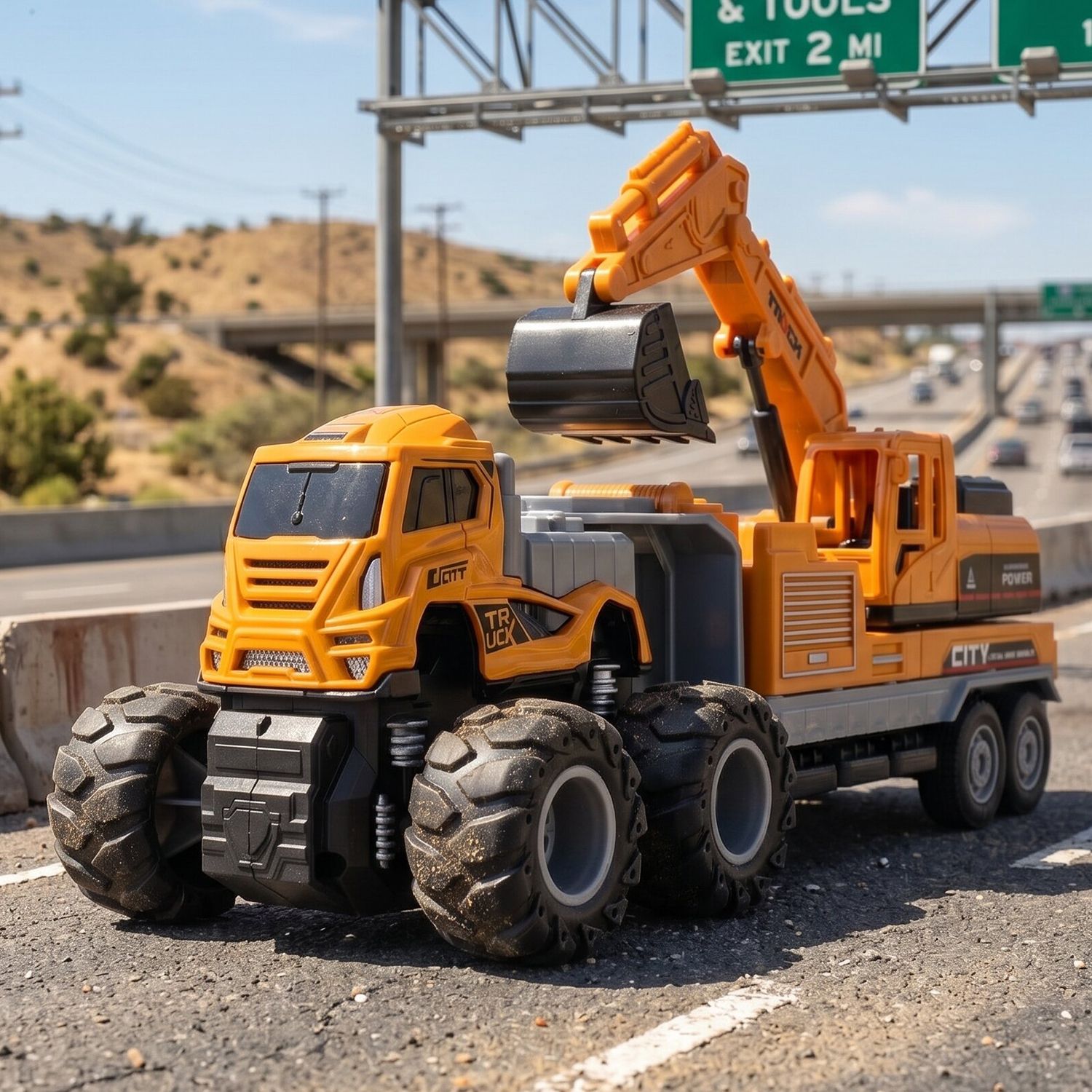 dezicon ecom Truck Toy Excavator Bulldozer JCB Plastic Toy Unbreakable Construction Vehicle-picture-34