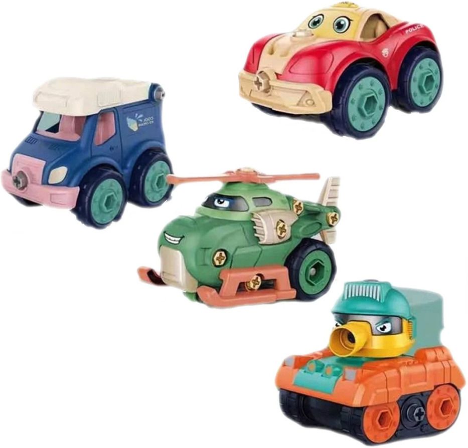 Millinery Vehicle Set with 1 Screwdriver Assembly Car Public Van Tank Helicopter-image-45