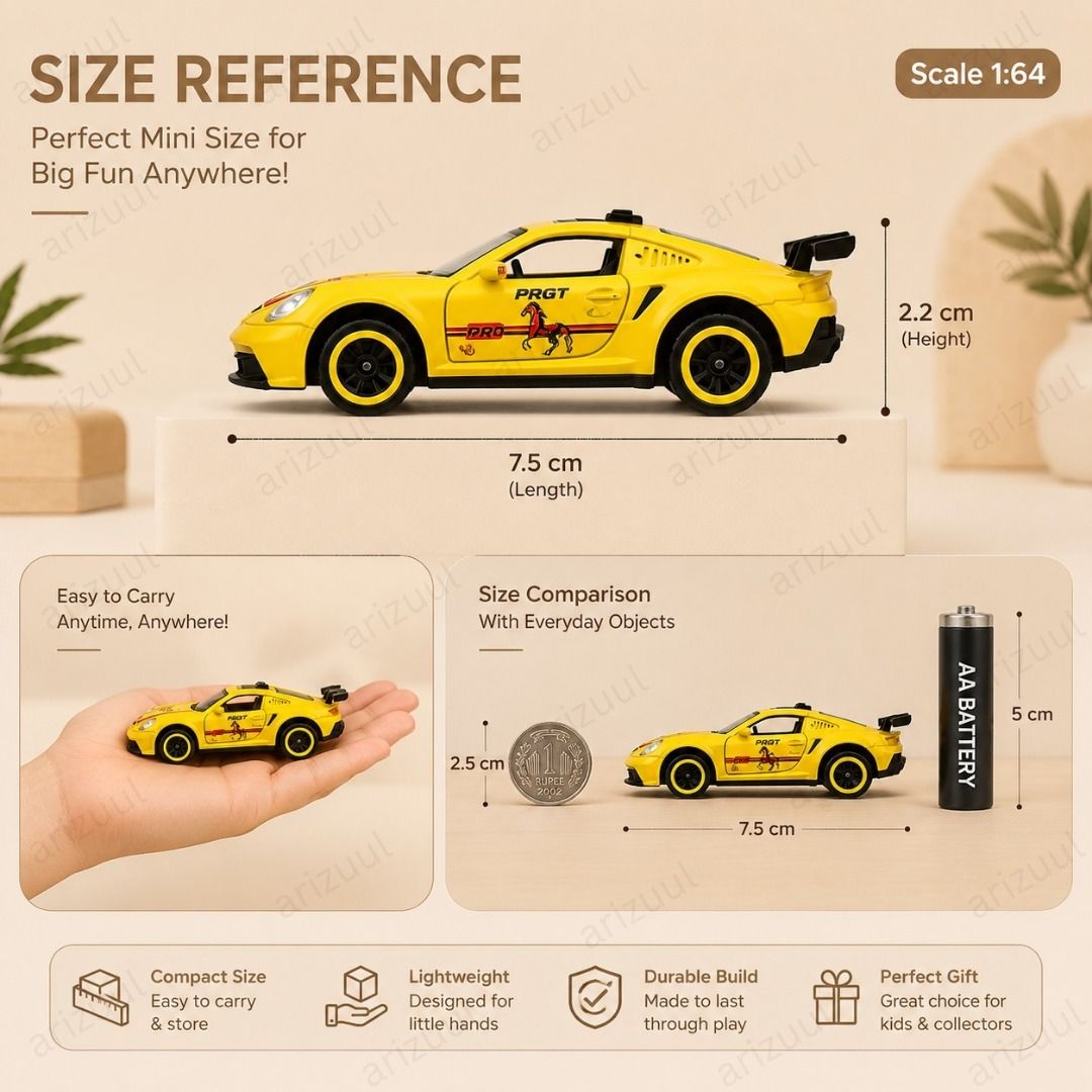 arizuul Porsche 911 GT3 RS Luxury Diecast Mini Model Car-picture-49