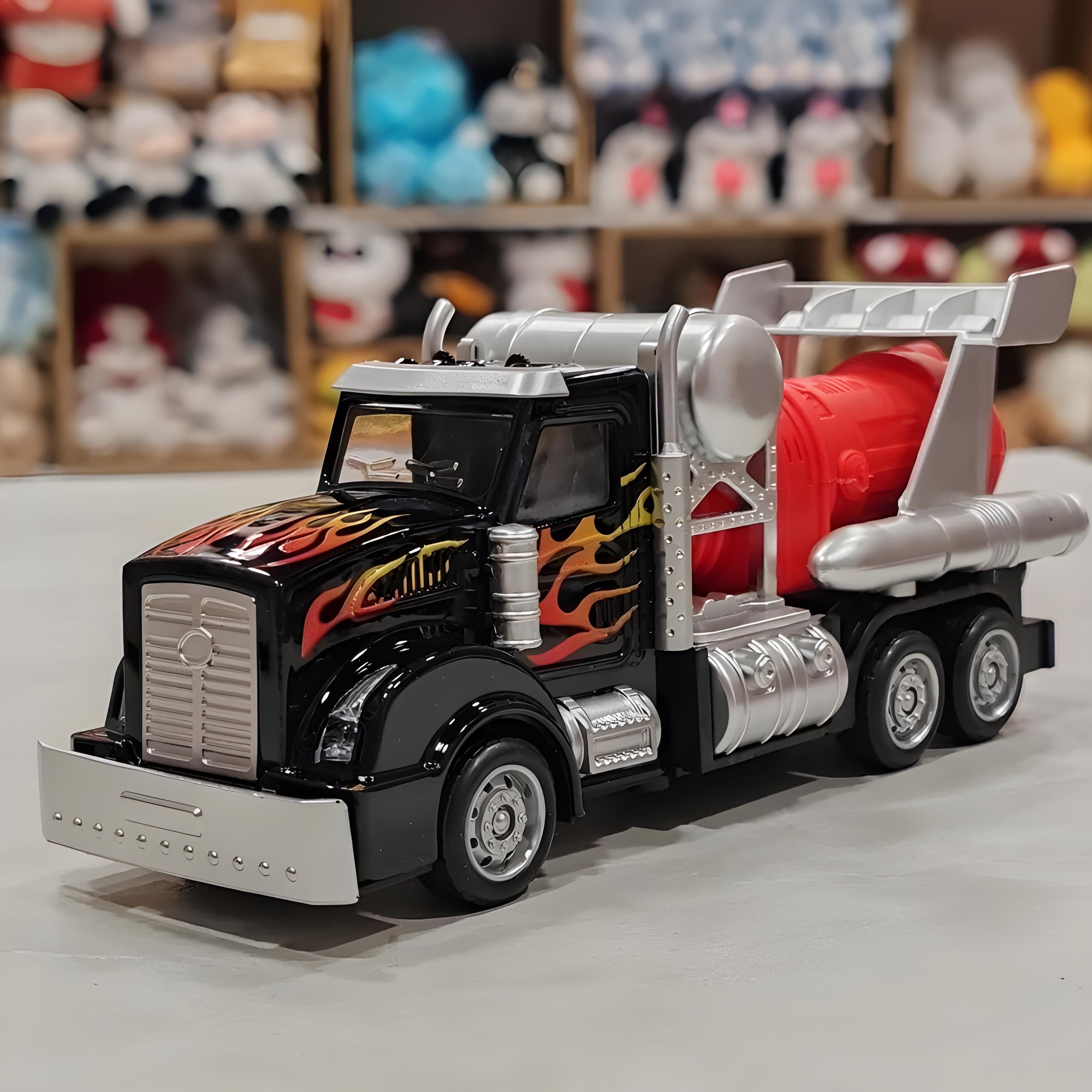toybot Die-Cast Mini Power Truck Toy with Light, Sound & Smoke Effect For Kids-picture-13