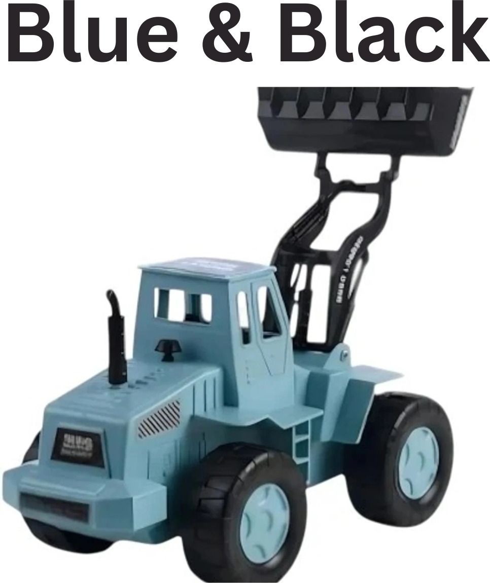 lastictoy Blue Construction Toy Truck Front Loader Digger Vehicle for Kids Aged 3+-picture-27