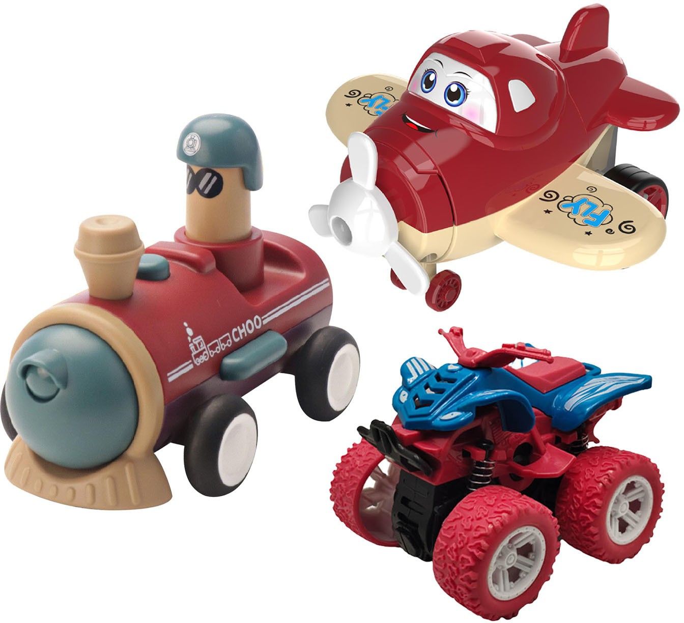 vaniha Unbreakable Four-Wheel Drive Friction Powered Diecast Toy Set-T1-picture-15