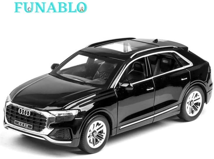 1:24 Die-Cast Alloy Car Model Q8 Off-Road Model with Sound and Light Pull Back