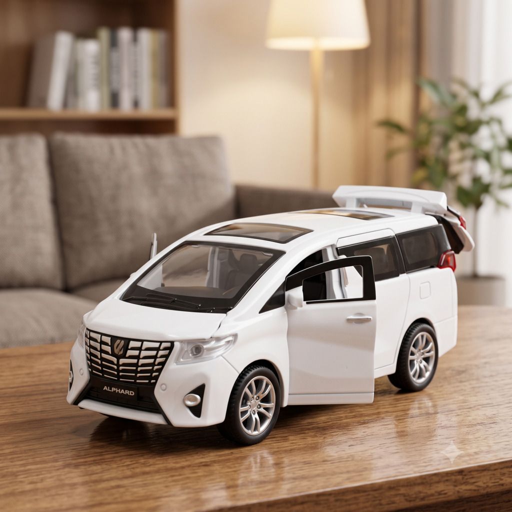 deuson ecom 132 Diecast Metal Car Model Alphard Toy Cars Kids Pull | DS1F4-picture-29