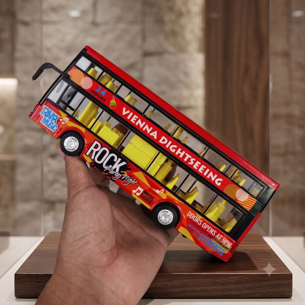Diecast Toy Bus Kids Metal Light Sound Pullback | DS1P5-image-39