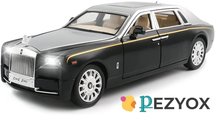 pezyox 1:24 scale phantom Pull Back Model Car Vehicles with Sound and Light for Kids-picture-36