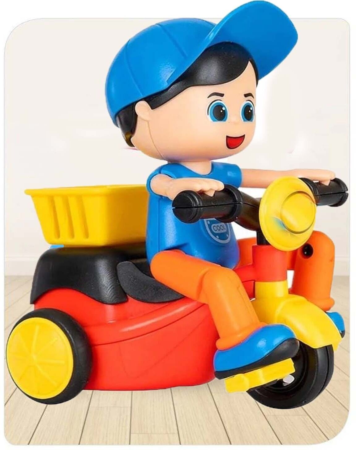 arvana Push and Go Pizza/Food Delivery Bicycle Scooter Riding Toy Boy Ride Scooter Toy-picture-10