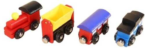 kidzoie Wooden Colorful Toy Train Set with Engine & Wagons-picture-37