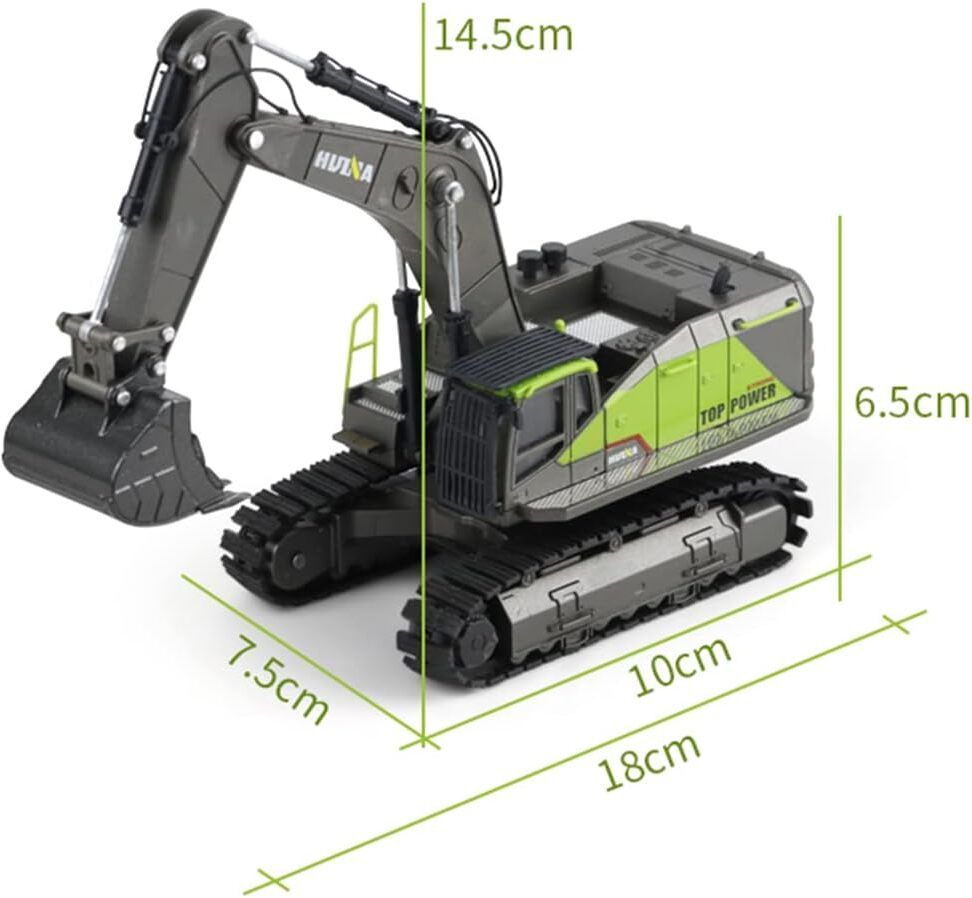 1:50 Metal Excavator Toy, Diecast Engineering Construction Vehicles